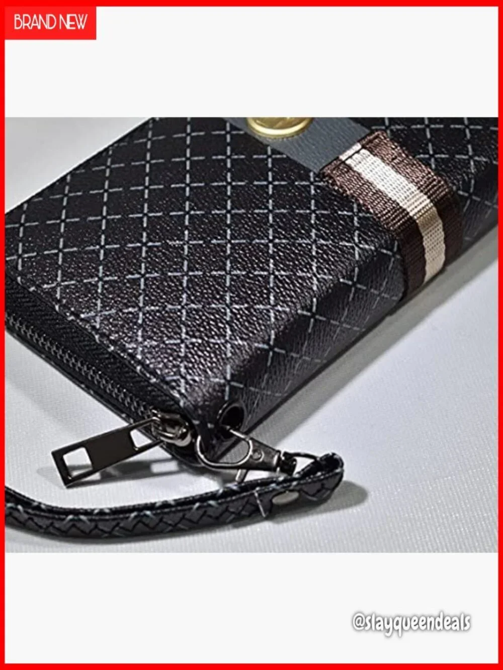 Large RFID Blocking Wristlet Wallet with Phone Holder PU Leather